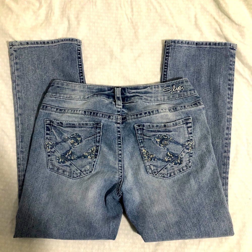 Silver Suki Capri jeans. Size 29